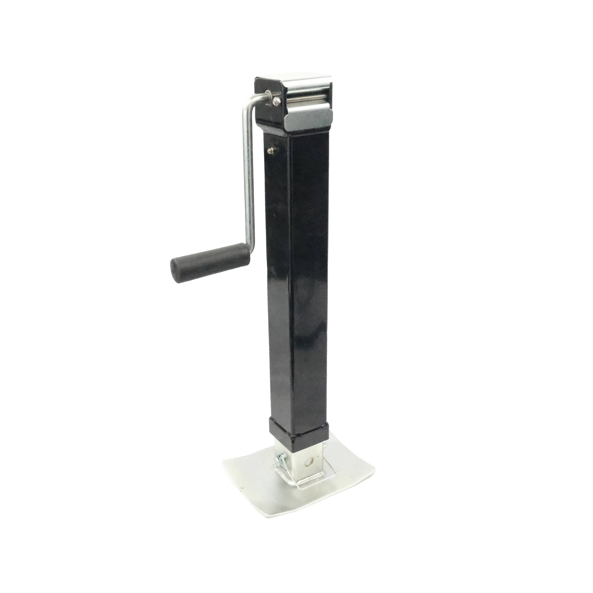 Trailer Valet Heavy-Duty Weld-On Square Jack — 7,000 Lb. Capacity, 14in. Travel, 15in. Drop Leg Extension, Side Crank, Model# STJW0020